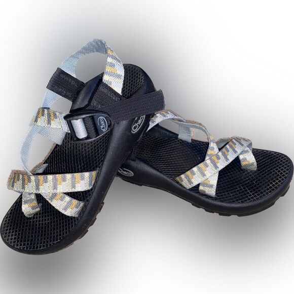 Chaco Z Cloud 2 Womens Size 6 Orange Grey Tetra Print Sandals - Picture 1 of 5